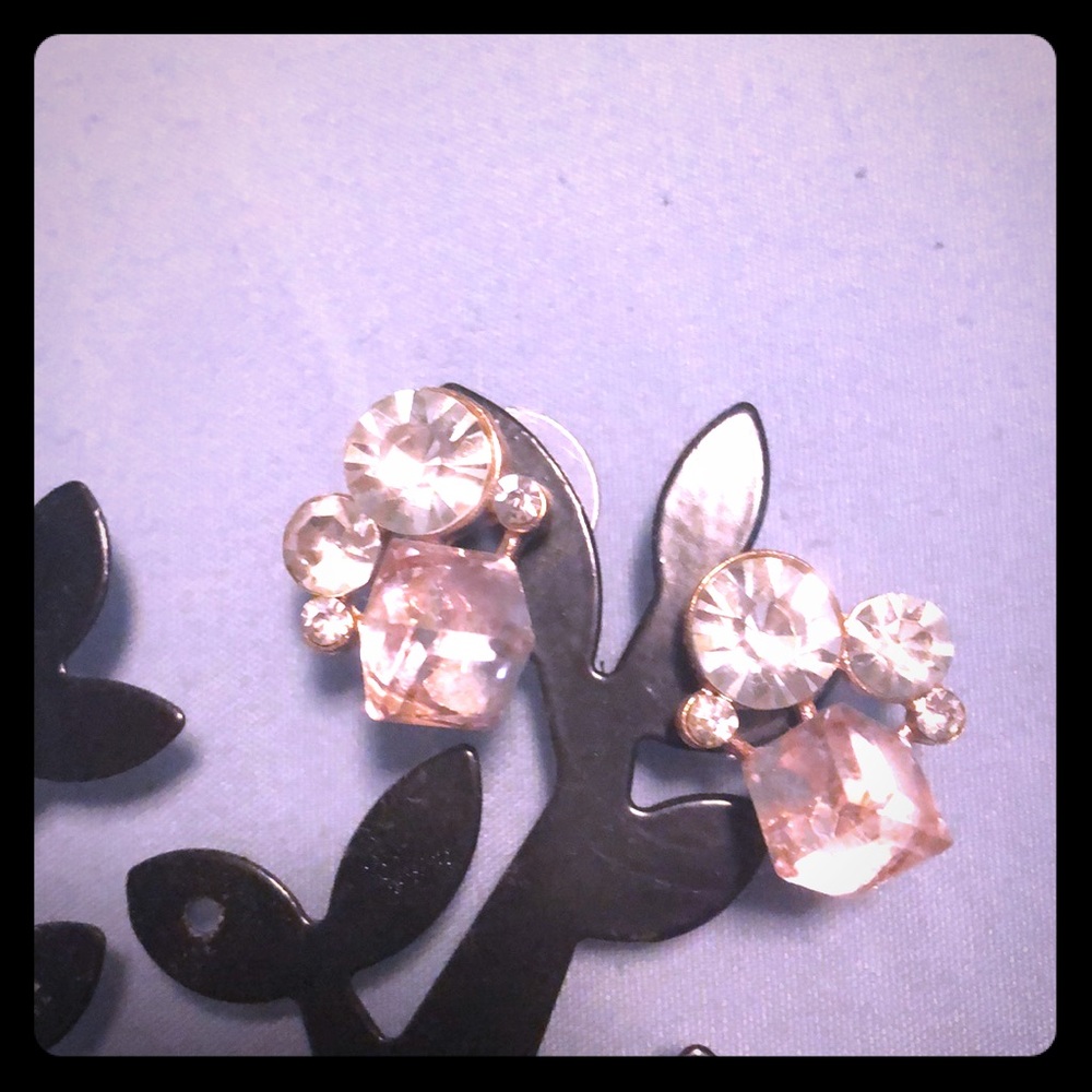 Large Diamond Grouped Earrings